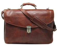 Load image into Gallery viewer, Cenzo Italian Leather Briefcase Messenger Bag