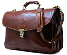 Load image into Gallery viewer, Cenzo Italian Leather Briefcase Messenger Bag 2
