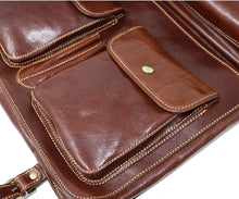 Load image into Gallery viewer, Cenzo Italian Leather Messenger Bag Briefcase Large 7