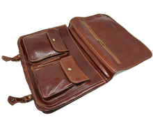 Load image into Gallery viewer, Cenzo Italian Leather Messenger Bag Briefcase Large 8