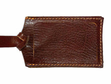 Load image into Gallery viewer, Cenzo Leather Luggage Tag brown