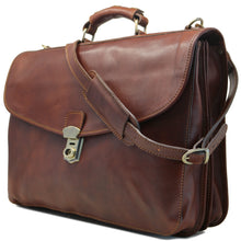 Load image into Gallery viewer, Cenzo Italian Leather Briefcase Messenger Bag 2
