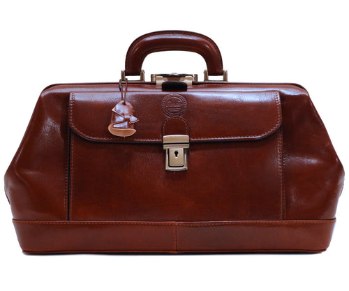 Cenzo Italian Leather Doctor Bag Briefcase Satchel 1