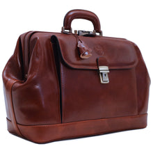 Load image into Gallery viewer, Monogram your Cenzo Doctor Style Briefcase in Vecchio Brown 2
