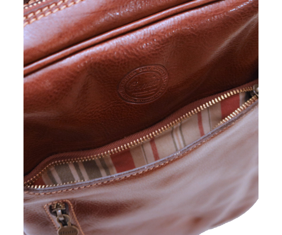 cenzo backpack vecchio brown italian leather knapsack Cenzo Leather Backpack