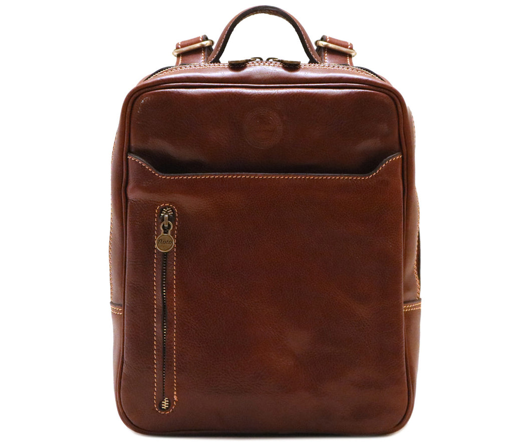 Cenzo Italian Leather Backpack Laptop Bag Knapsack 1