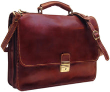 Load image into Gallery viewer, Cenzo Italian Leather Laptop Messenger Bag Briefcase 2
