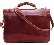 Load image into Gallery viewer, Cenzo Italian Leather Laptop Messenger Bag Briefcase 3
