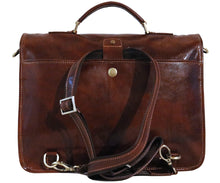 Load image into Gallery viewer, Cenzo Italian Leather Backpack Briefcase Convertible back
