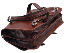 Load image into Gallery viewer, Cenzo Italian Leather Backpack Briefcase Convertible bottom
