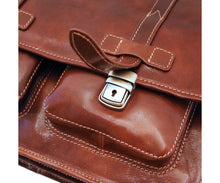 Load image into Gallery viewer, Cenzo Italian Leather Backpack Briefcase Convertible pocket
