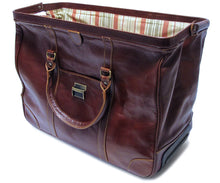Load image into Gallery viewer, Cenzo Italian Leather Trolley Bag Wheeled Luggage 3
