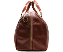 Load image into Gallery viewer, Cenzo Italian Leather Duffle Travel Bag monogram 

