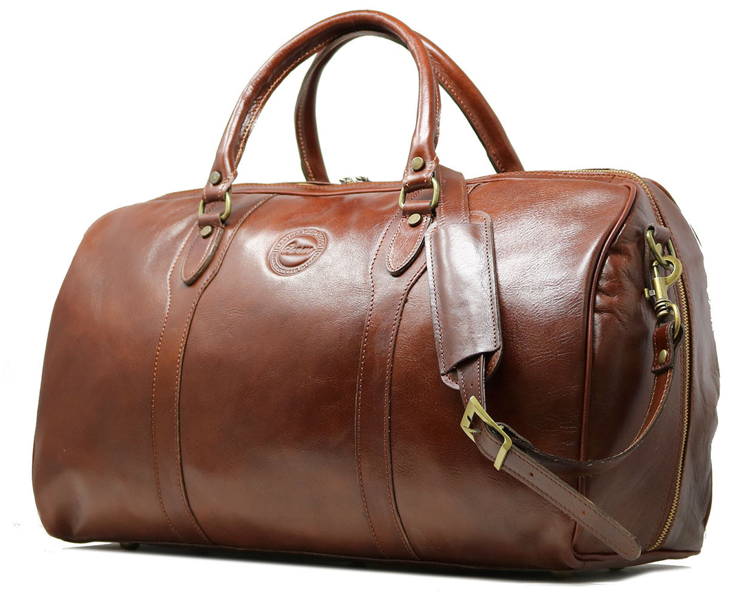 Cenzo Italian Leather Duffle Travel Bag 1
