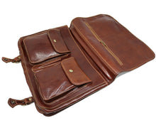 Load image into Gallery viewer, Cenzo Italian Leather Messenger Bag Briefcase Large 8
