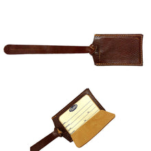 Load image into Gallery viewer, Cenzo Leather Luggage Tag brown 2
