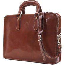 Load image into Gallery viewer, Cenzo Slim Italian Leather Briefcase Attache 2
